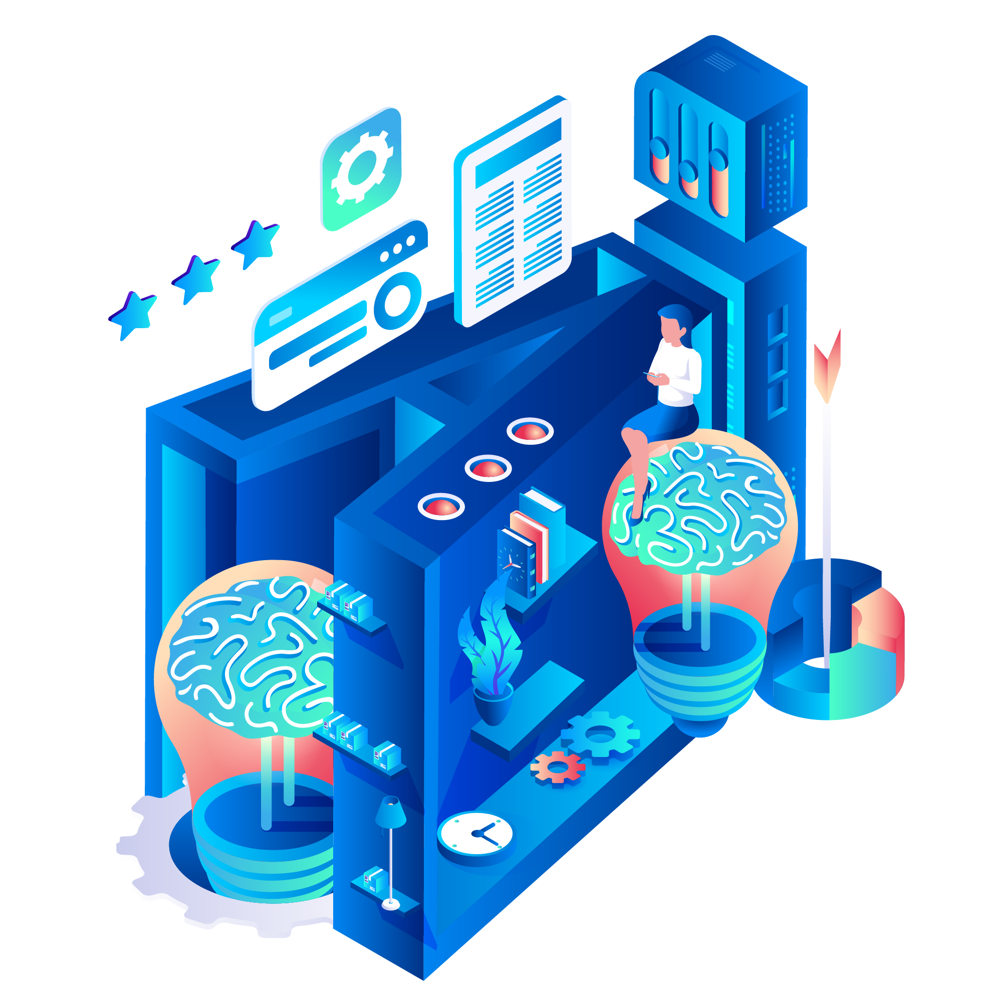 AI writing illustration